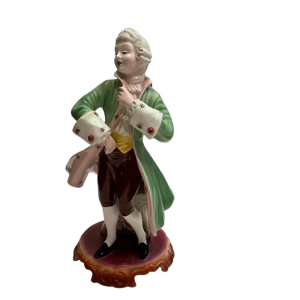 Vintage Italian Porcelain Figurines Pair Made in Italy Capodimonte Style Set 2 - Picture 8 of 13